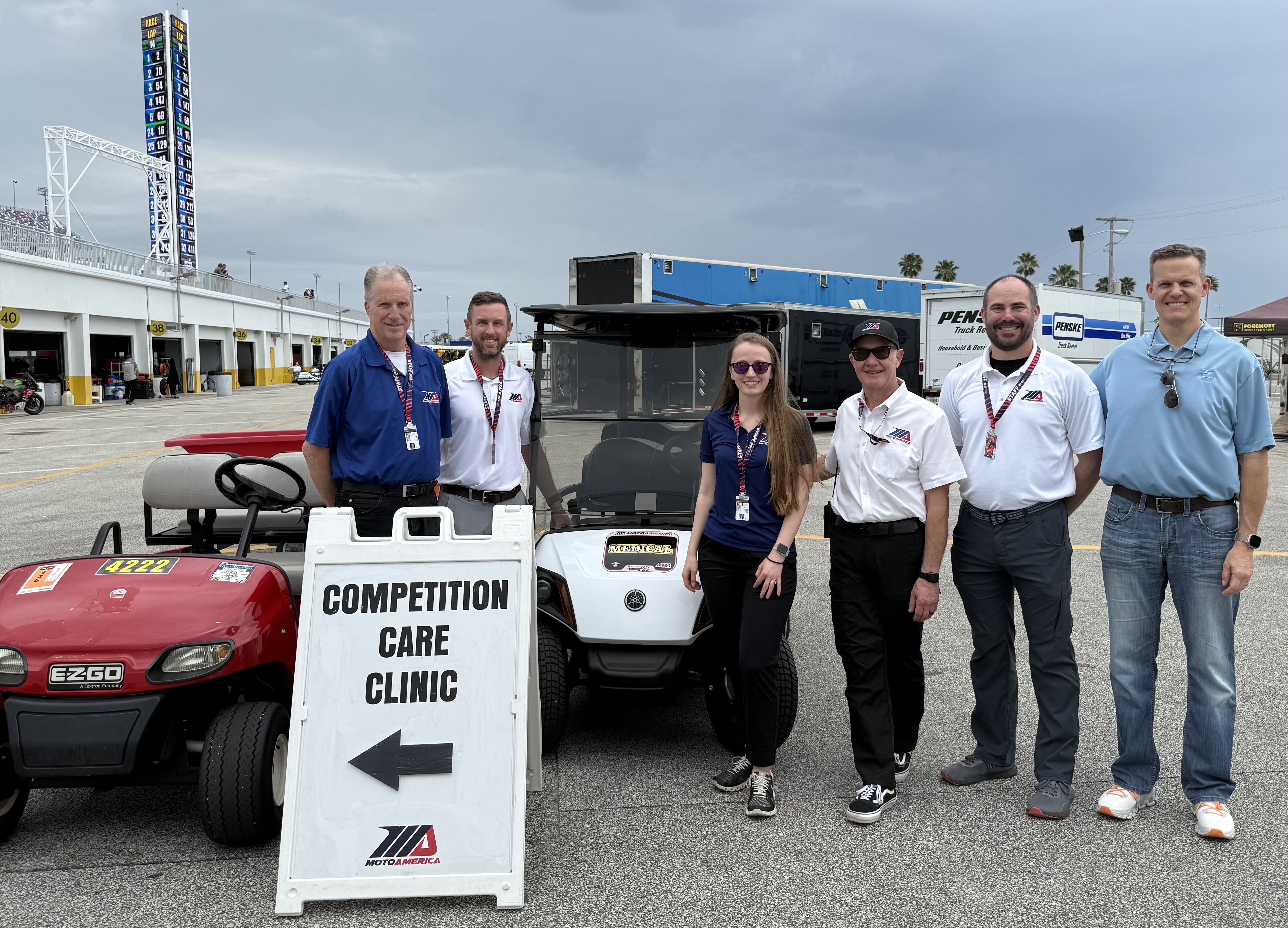 Competition Care Medical Fund team at MotoAmerica trackside